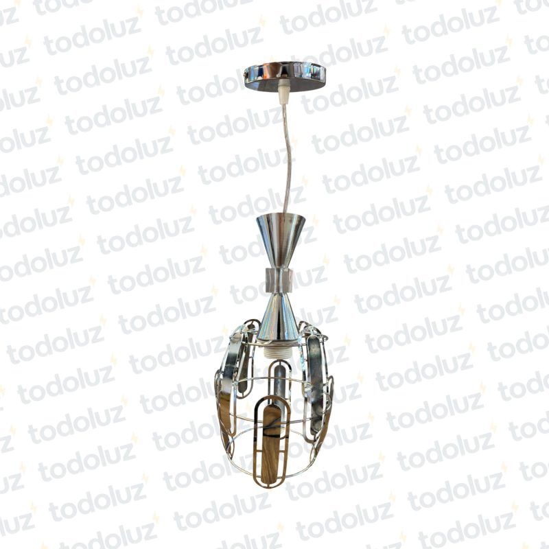 Colgante Oval Platil c/ Diseño Superpuesto 1*E27 (54.1078)