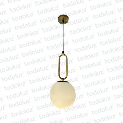 Colgante Arco Oval Dorado Esfera Vd. Blanco 1*E27 (54.1079)