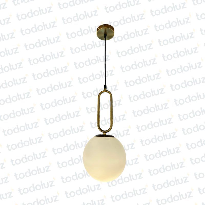 Colgante Arco Oval Dorado Esfera Vd. Blanco 1*E27 (54.1079)