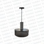 Colgante Circular Estilo Vintage Det. Gris 1*E27 (54.1060)