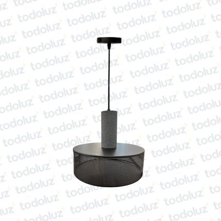 Colgante Circular Estilo Vintage Det. Gris 1*E27 (54.1060)