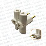 Ficha Triple 10A 250V Margirius