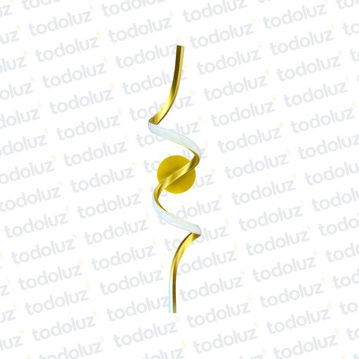 Aplique Tirabuzon Dorado Led Incorp. Triple Tono (50.554)