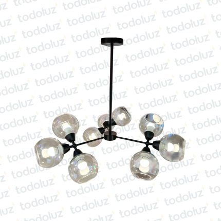 Colgante Molecular Negro Tul. Vd. Transp 9*E27 (54.864.1)