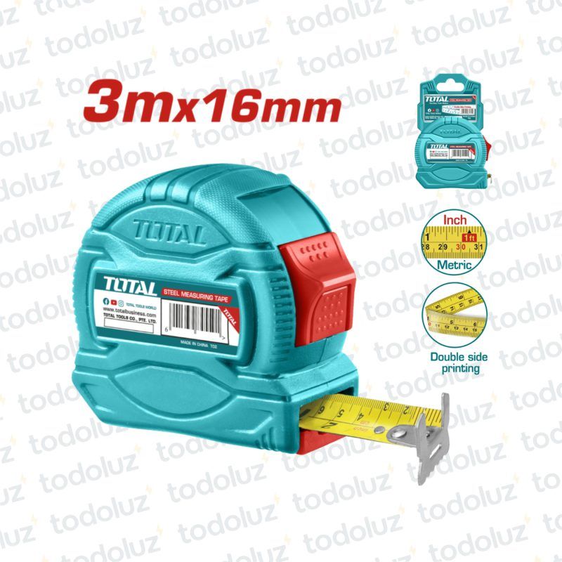 Cinta Metrica Metalica 3mts x 16mm Total