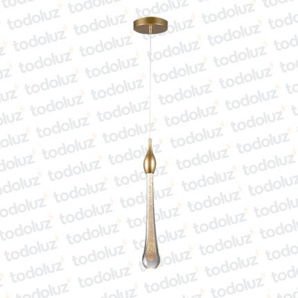 Colgante Dorado Vd. Lagrima Led Incorp. 5W 3000°k (54.910)