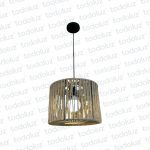 Colgante Cilindro Yute 35x25cm c/Estructura de Metal 1*E27 (54.1094)