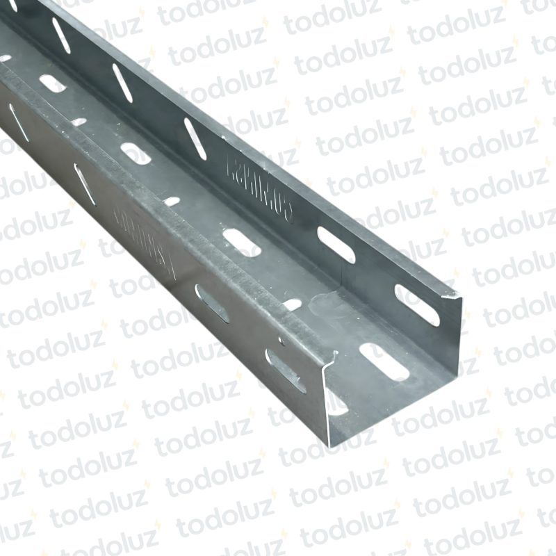 Bandeja Portacable T. Ranurado 60x40mm Chapa n°22 (x.Tira/3mts) Cominsa