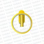 Aplique B. Circular Dorado c/Cabezal Movil Triple Tono (50.544)