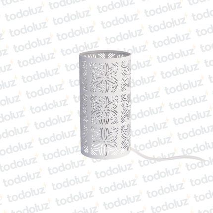 Luminaria de Mesa Cilindro Floral Blanco 1*E27 (56.184)