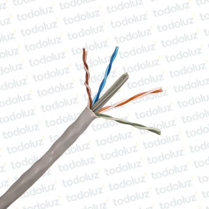 Cable U/UTP Cat.6 Interno Gris 23AWGx4P 100% Cobre (x.1metro) Norphel
