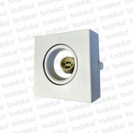 Spot p/Adosar Cuadrado Movil Blanco 10x10x4.5cm 1*GU10 (52.213)