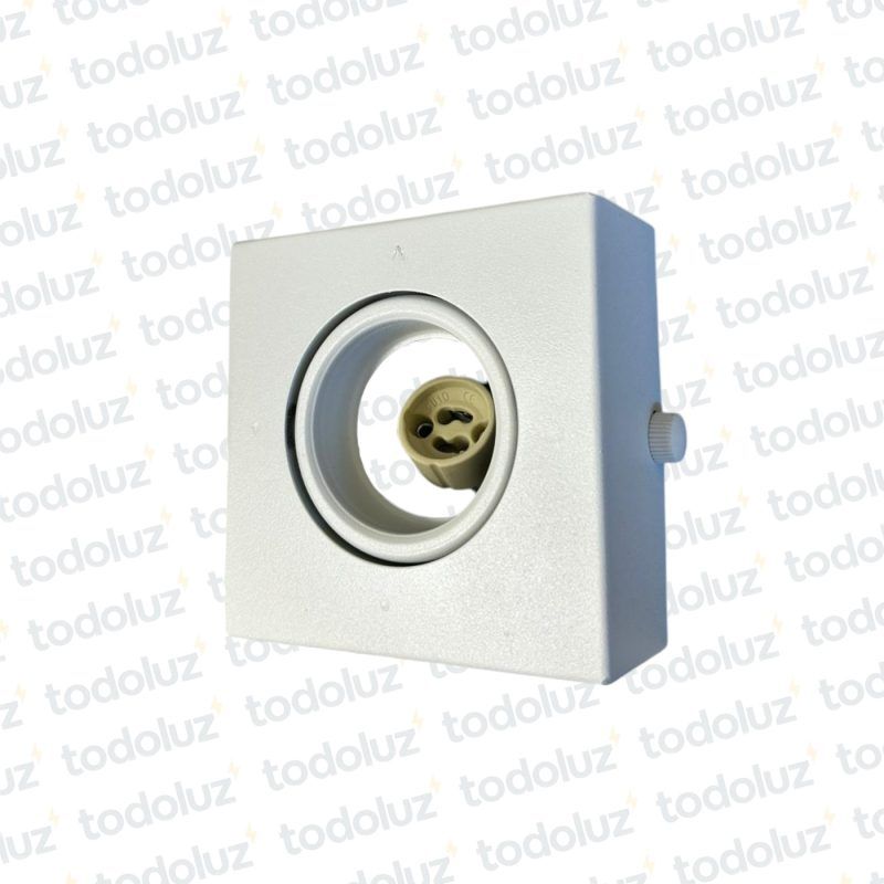 Spot p/Adosar Cuadrado Movil Blanco 10x10x4.5cm 1*GU10 (52.213)