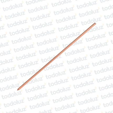 Jabalina de Cobre 1.50mts x 1/2´ (11.11mm) Brasilera