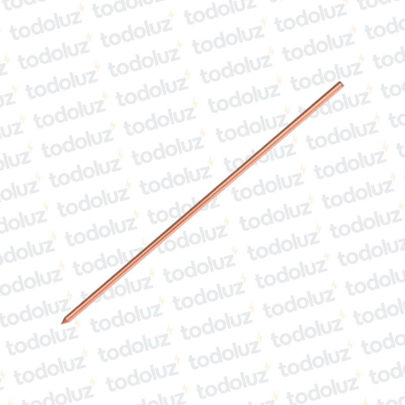 Jabalina de Cobre 1.50mts x 1/2´ (11.11mm) Brasilera