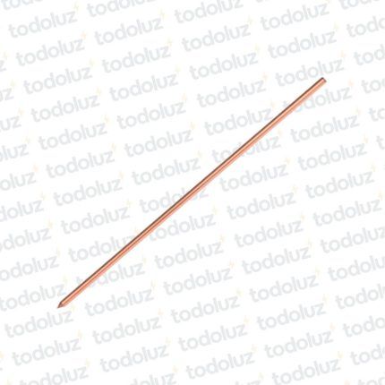 Jabalina de Cobre 2.00mts x 1/2´ (11.11mm) Brasilera