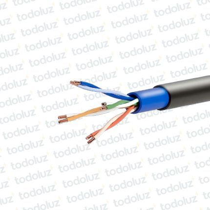 Cable U/UTP Cat.5E Negro Exterior/Outdoor Doble Cubierta 24AWGx4P 100% Cobre (x.1metro) Norphel