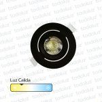 Spot Led Embutir Redondo Borde Negro (ø90mm) 5W 3000°k
