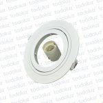 Spot Embutir Redondo Plano Movil Blanco p/Lamp. Par30 1*E27