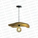 Colgante Pantalla Ondulada Yute c/Estructura Metalica 1*E27 (54.1092)