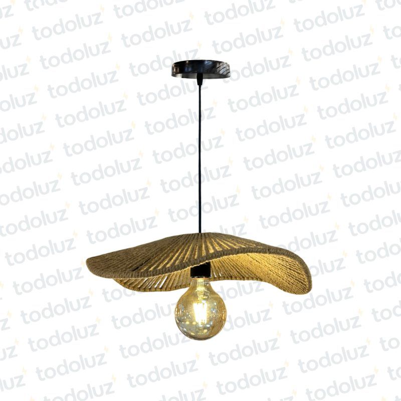 Colgante Pantalla Ondulada Yute c/Estructura Metalica 1*E27 (54.1092)
