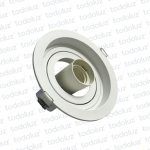 Spot Embutir Redondo Recuadro Movil Blanco p/Lamp. Par20 1*E27