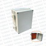 Gabinete Ext Plastico 190x150x110mm Gris IP66 c/ Placa de Montaje Tapa Opaco