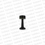 Luminaria de Mesa Negro Luz Indirecta 2W 3Tonos Touch Dimerizable Portatil Recargable USB (56.211)