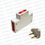 Ficha Triple Plana 10A 250V