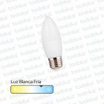 Lamp. Vela Led 7W Frio E27 220V