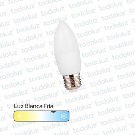 Lamp. Vela Led 7W Frio E27 220V