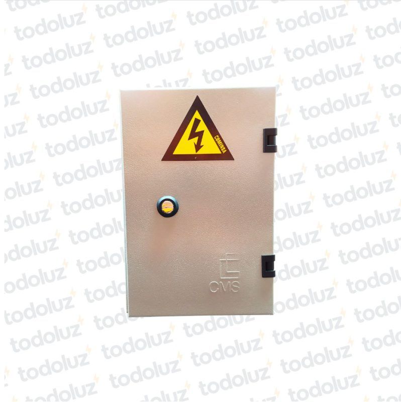 Gabinete Ext Metal 350x250x150mm Beige c/ Placa de Montaje Cominsa