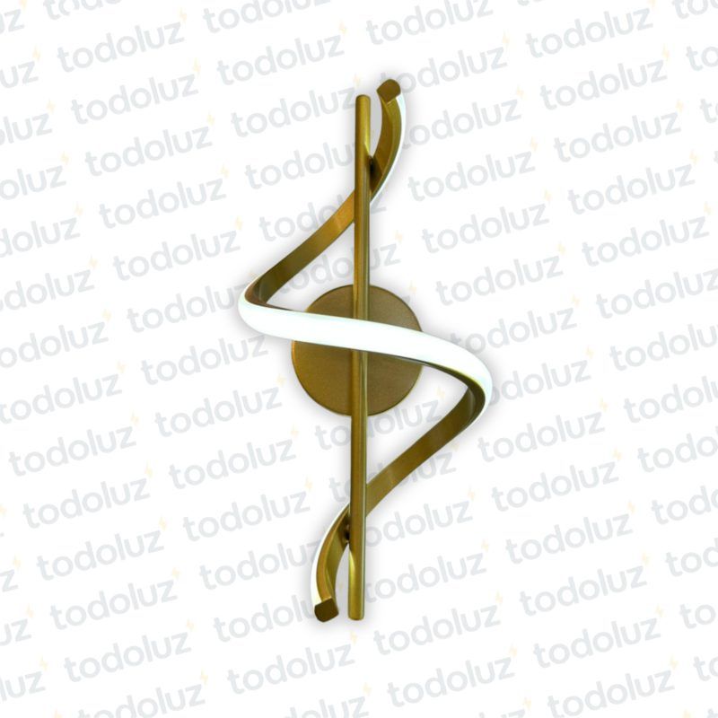 Aplique Lazo Dorado Triple Tono Led. Incorp. (50.559)