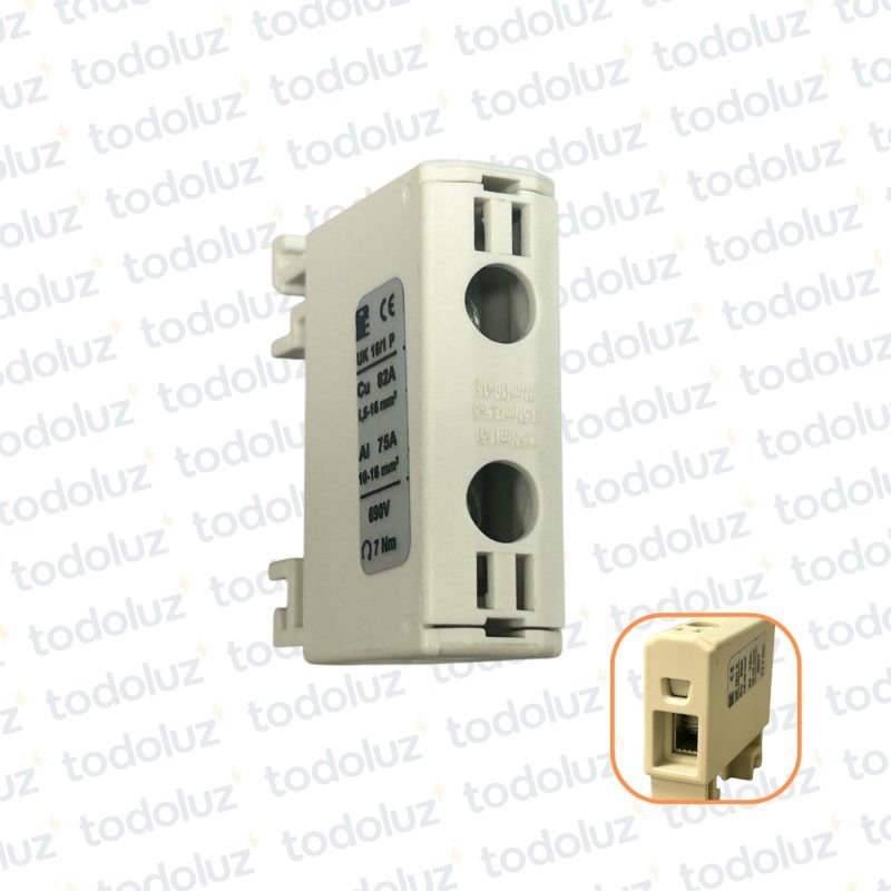 Bornera Din 16mm² Gris AL/CU Pol