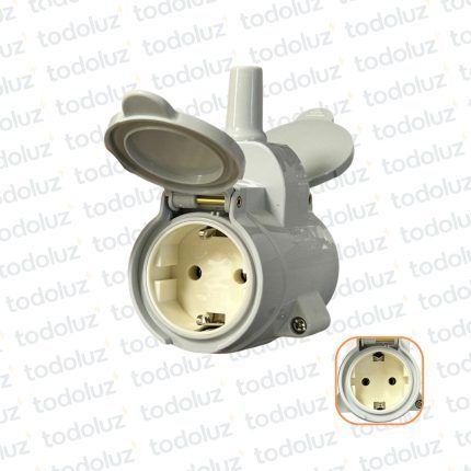 Toma Doble Schuko 16A 250V IP54 Colgante Pol