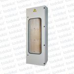 Gabinete Ext Metal p/ 6 Medidores Monof/Trif Beige Cominsa