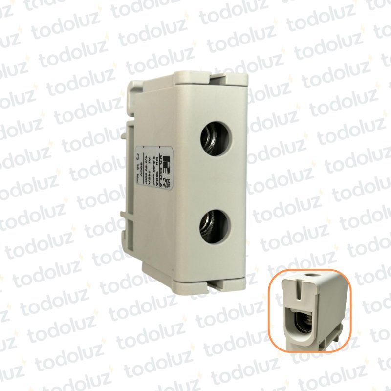 Bornera Din 50mm² Gris AL/CU Pol