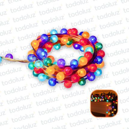 Luz Navideña T/Perla 100Luces RGB 9mts