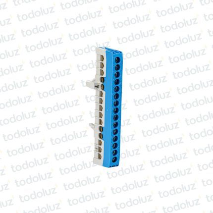 Bornera 15 Polos Azul 16mm² Sist.Din