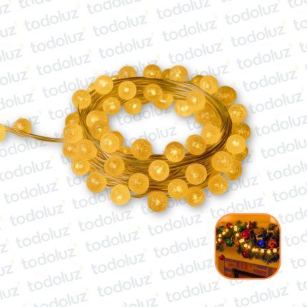 Luz Navideña T/Perla 100Luces 3000°k 9mts