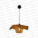 Colgante Ondulado Yute Centro Cilindro 1*E27 (54.1108)