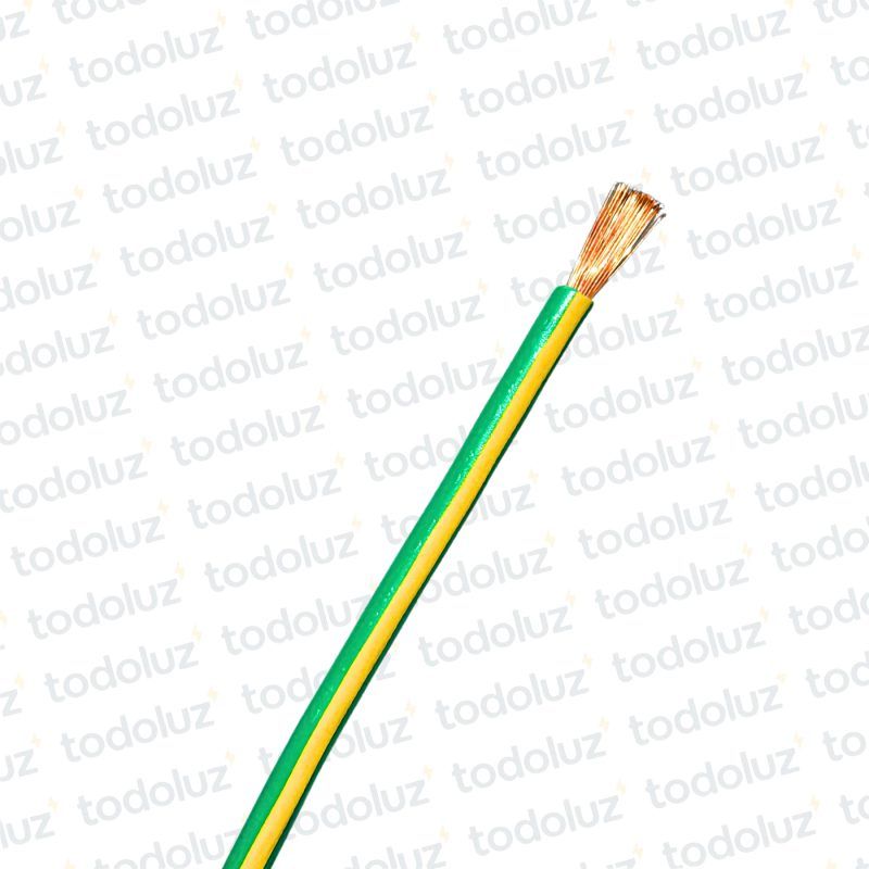 Cable Multifilar 2mm² Verde/Amarillo 750V Antillama (x.1Metro) Inpaco