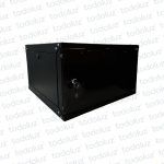 Rack Metal de Pared 6U x 550mm 19´ Negro c/ Tapa Vidrio