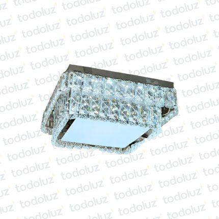 Plafon Cristal Doble Nivel Cuadrado 100W Triple Tono (51.167)