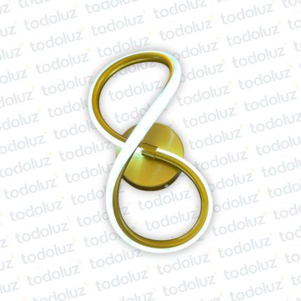 Aplique B. Circular Dorado 8 Triple Tono Led Incorp. (50.560)