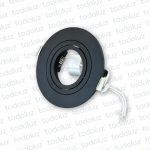 Spot Embutir Redondo Plano Movil Negro p/Lamp. MR16 1*GU10