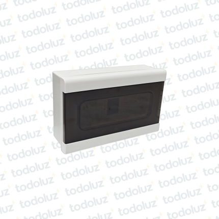Tablero Exterior 12 Modulos Din Plastico IP65 c/ Tapa Fume T-Plast