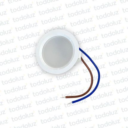 Spot Blanco p/Embutir Redondo Plano 2w 3000°k 80lm IP20 110-220V