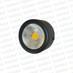 Spot Led Adosar Redondo Negro 10W 3000°k IP20 700lm 90x50mm