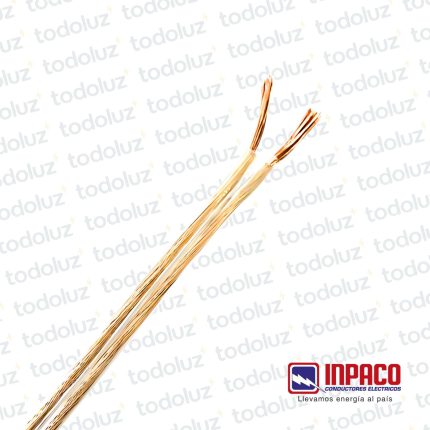 Cable Inpacord 2x0.5mm² Transparente 300V (x.1Metro) Inpaco